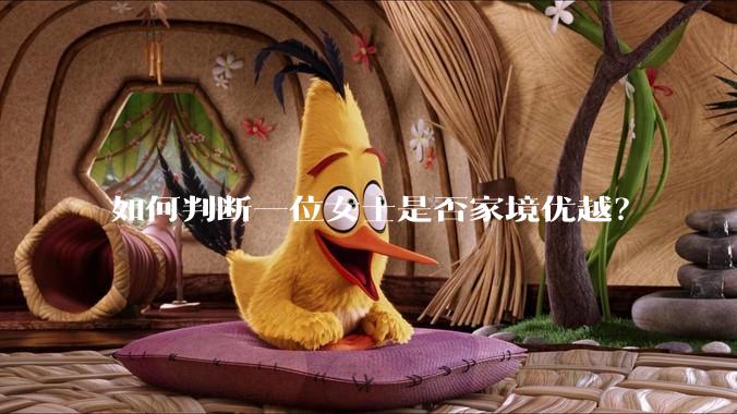 如何判断一位女士是否家境优越？